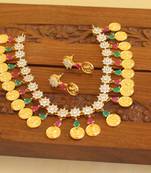 Gold platted cz necklace set