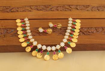 Gold platted cz necklace set 2