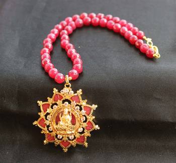 Kerala style gold platted lakshmi palakka necklace 3