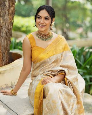  Multy Color Silk Blend Sarees With Blouse 2