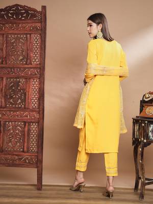  women cotton blend kurta pant set 2