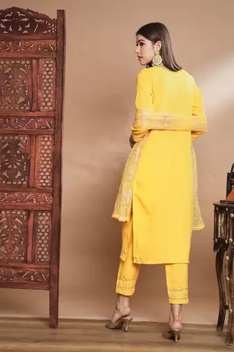  women cotton blend kurta pant set