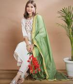  women cotton blend kurta pant set