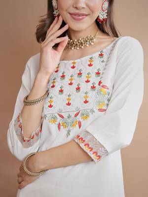 women cotton blend kurta pant set 3
