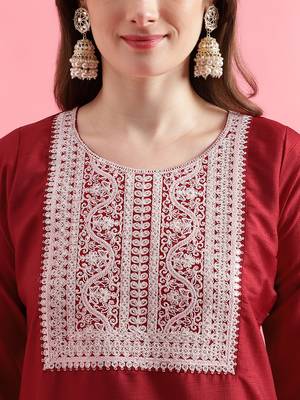  women cotton blend kurta pant set 3