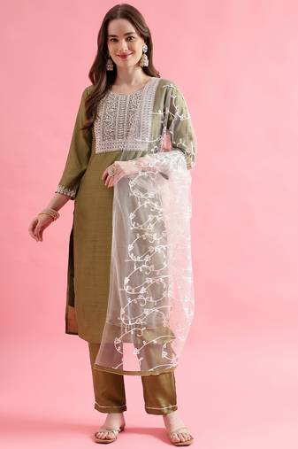  women cotton blend kurta pant set