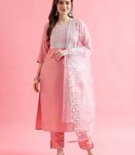  women cotton blend kurta pant set