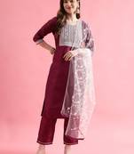  women cotton blend kurta pant set