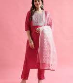  women cotton blend kurta pant set