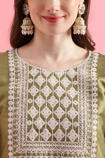  women cotton blend kurta pant set