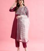  women cotton blend kurta pant set