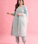 women cotton blend kurta pant set