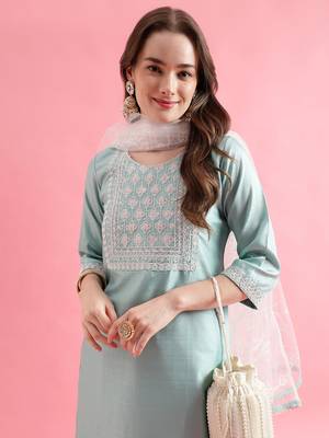 women cotton blend kurta pant set 3