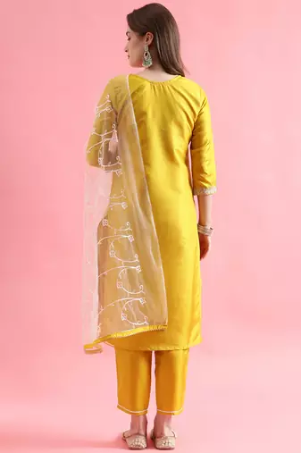  women cotton blend kurta pant set