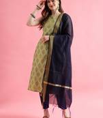  women cotton blend kurta pant set