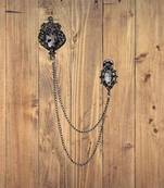 double laycer chain wedding occasion brooch for mens cbp1101031r