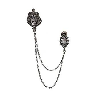 double laycer chain wedding occasion brooch for mens cbp1101031r 2