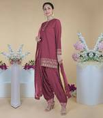 Chianti Wine Zardozi Hand Embroidered Salwar Suit