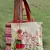 kooky natural, pink & multi boho floral embroidered handloom cotton jacquard tote bag