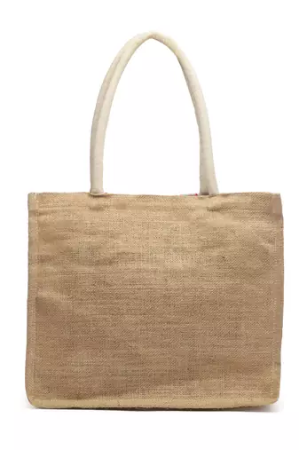 sisal khaki & multi boho striped jacquard jute shoulder bag