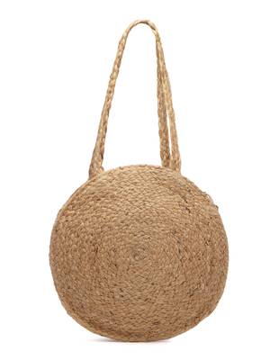 sisal baked beige & black harlequin printed & embellished jute shoulder bag 4