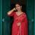 Red Cotton Handloom designer saree 