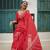 Red Cotton Handloom designer saree 