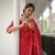 Red Cotton Handloom designer saree 