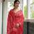 Red Cotton Handloom designer saree 