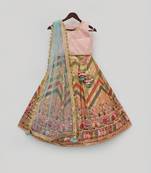 Peach Choli And Embroidery Lehenga Dupatta