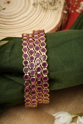 Pink studded Bangles 1