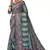 Teal green art silk digital print embroidery party wear saree