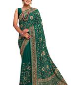 Rama heavy kashmiri resham embroidery georgette saree