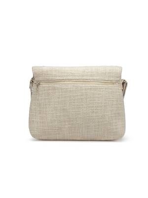 kooky ntural & pink boho chevron embellished handloom cotton canvas sling bag 4