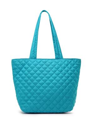uno turquoise harlequin quilted polyester tote bag 4