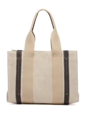 sisal cream & black solid cotton jute & leather handheld bag 3