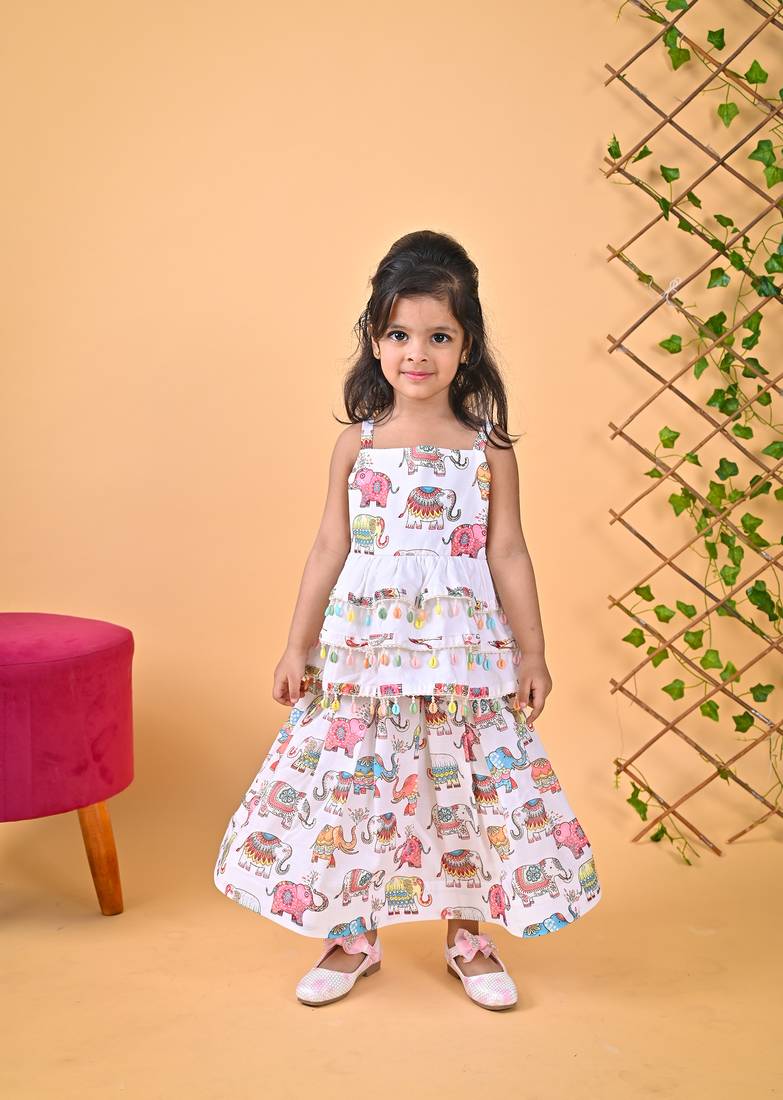 Elephant print skirt top