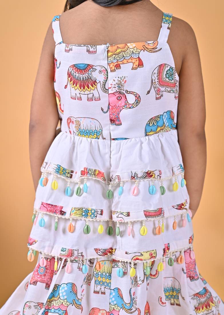 Elephant print skirt top