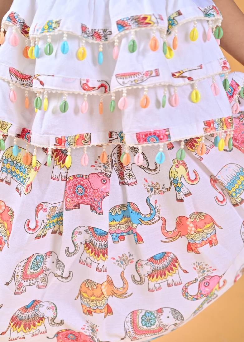 Elephant print skirt top