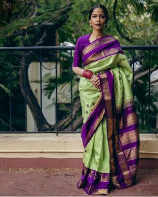  Multycolor Silk Blend Sarees With Blouse 1