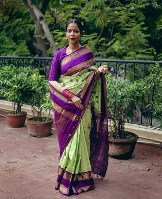  Multycolor Silk Blend Sarees With Blouse 2