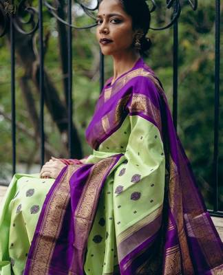  Multycolor Silk Blend Sarees With Blouse 5