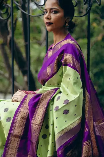  Multycolor Silk Blend Sarees With Blouse