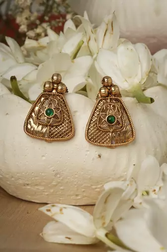 Green Gold Plated Necklace Sets