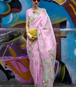 Handloom Weaving Saree In Pink