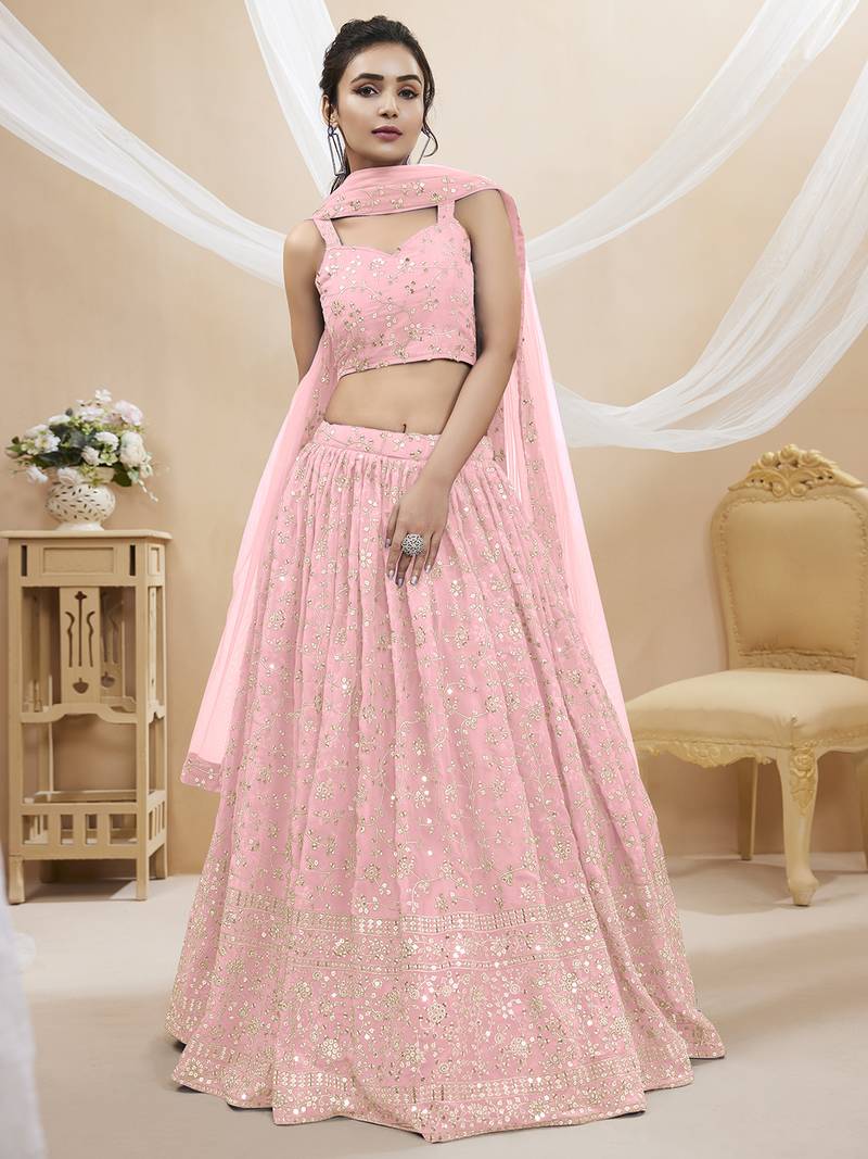 chinese dress ladies Light Pink Satin Long Dress With Beaded Lace Appliqué main image 1
