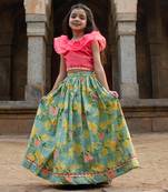 Lyla pink & blue lehenga set