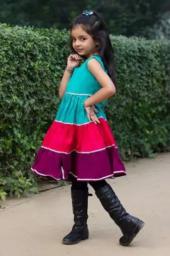 Tri twirly dress