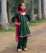 Azma green kurta pyjama set