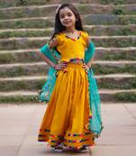 Genda mustard lehenga set